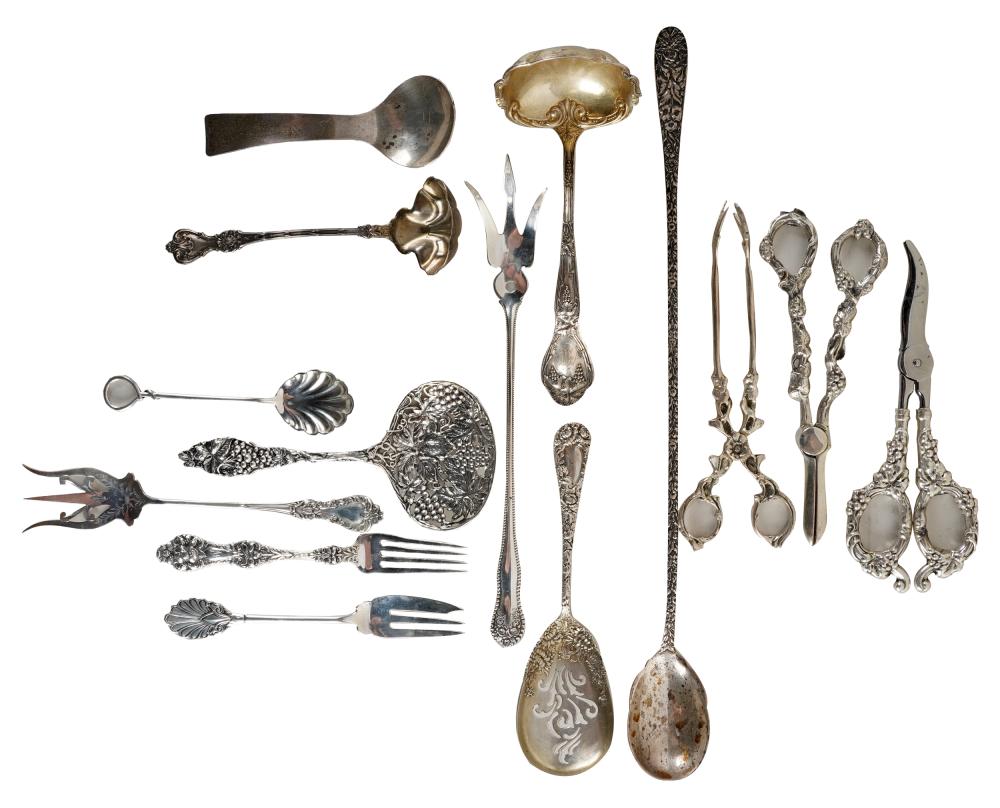 COLLECTION OF ASSORTED SILVER UTENSILScomprising 332067