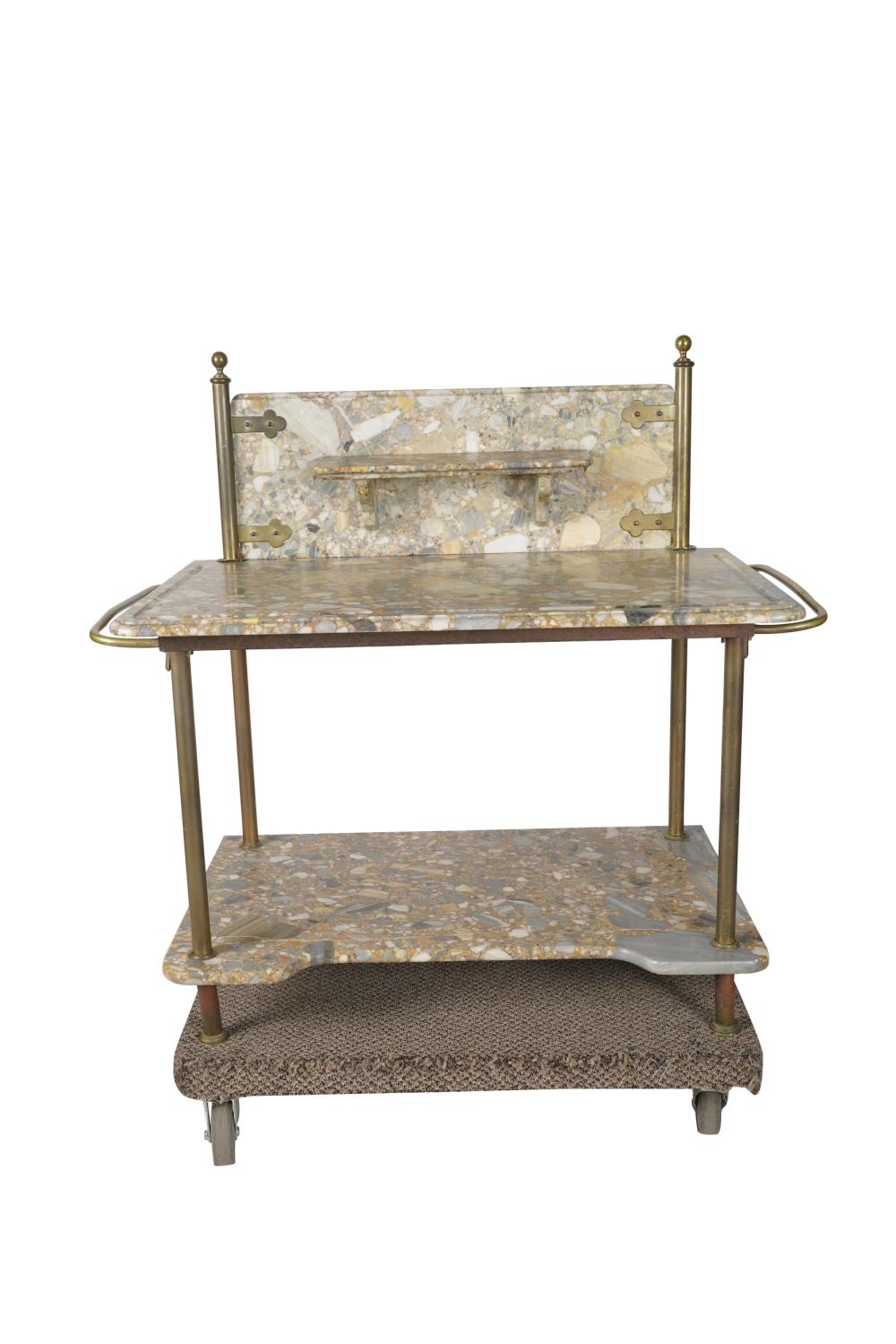 FRENCH MARBLE & BRASS WASH TANDthe