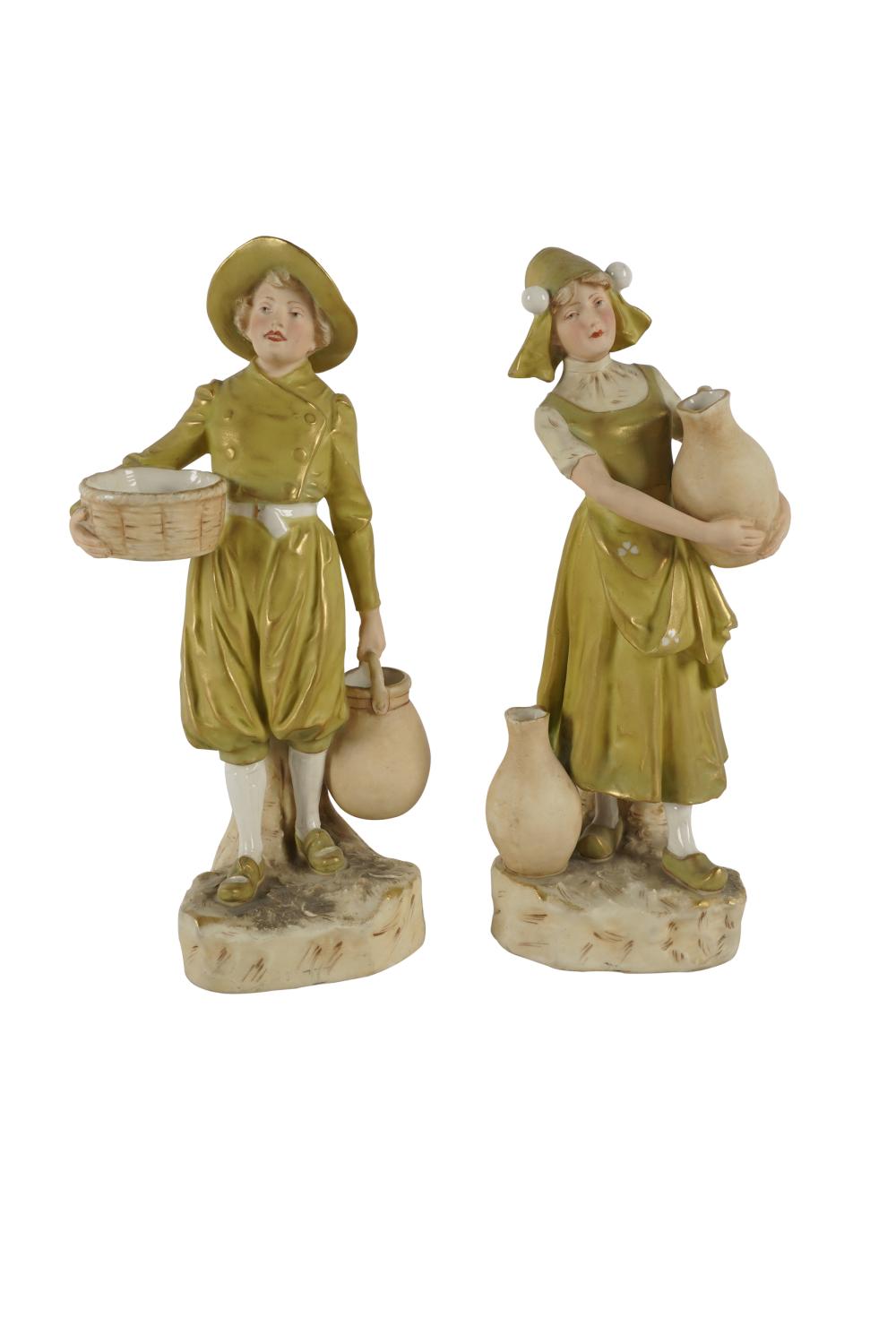 PAIR OF ROYAL DUX PORCELAIN FIGURESmarked;