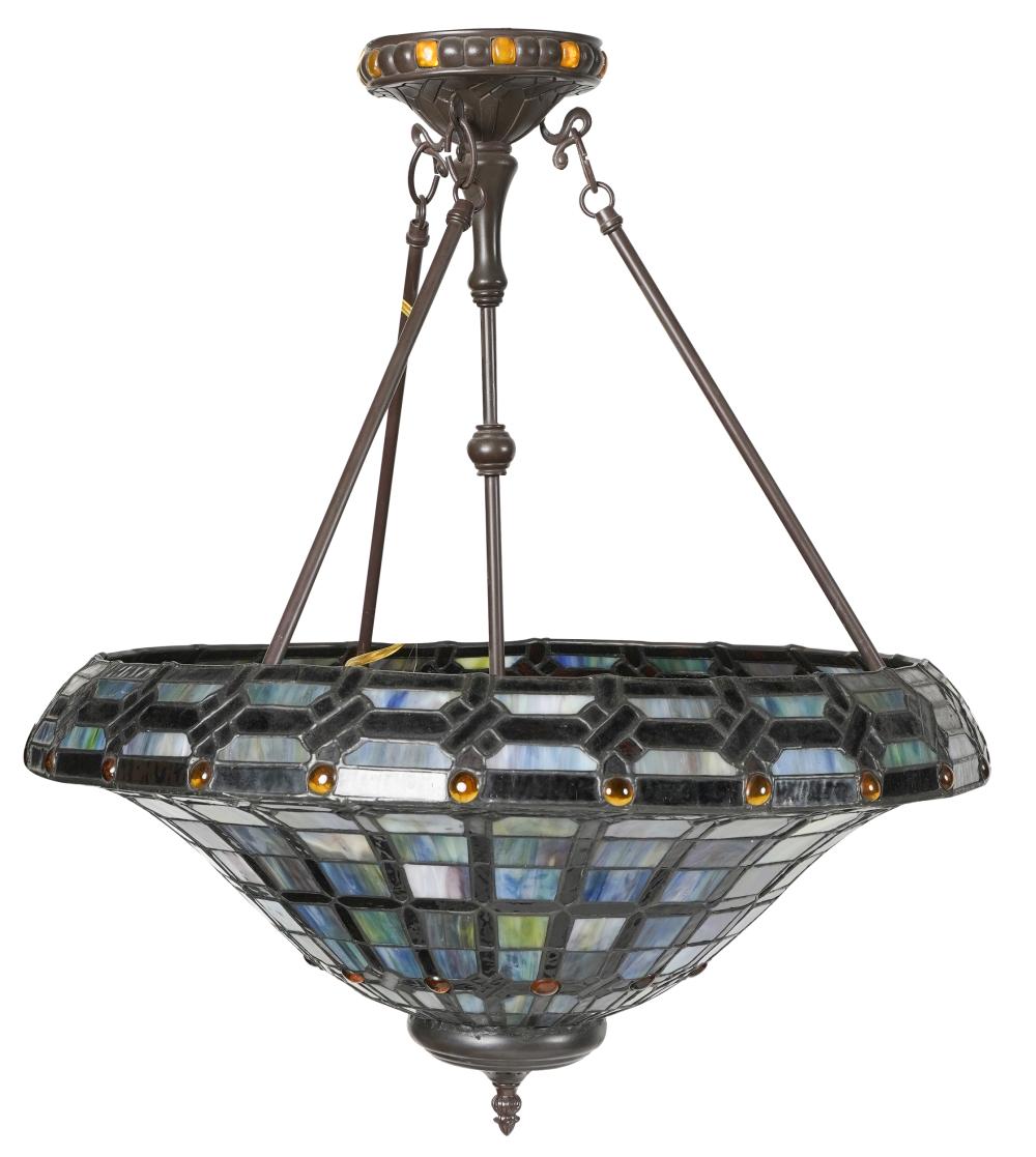 TIFFANY STYLE SLAG GLASS CEILING 332194