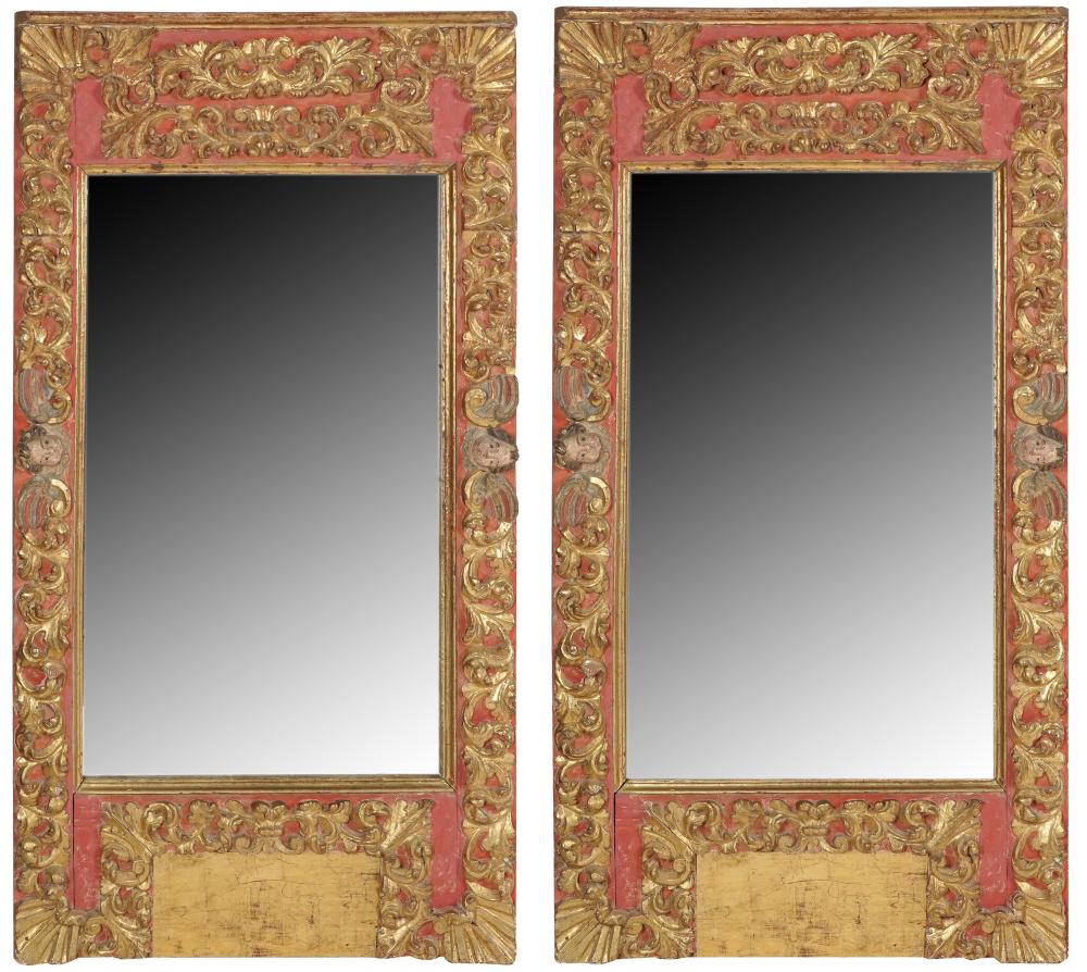 PAIR OF BAROQUE STYLE PAINTED  3321a3