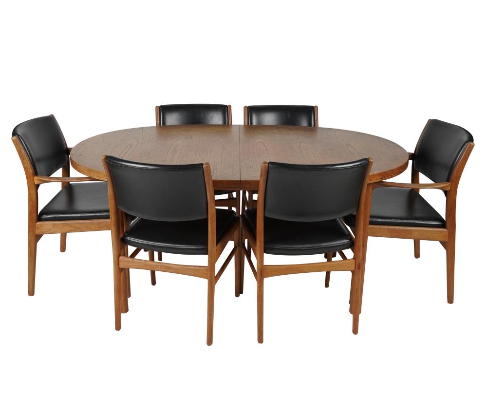 DANISH MODERN TEAK DINING SETunsigned  3321cf