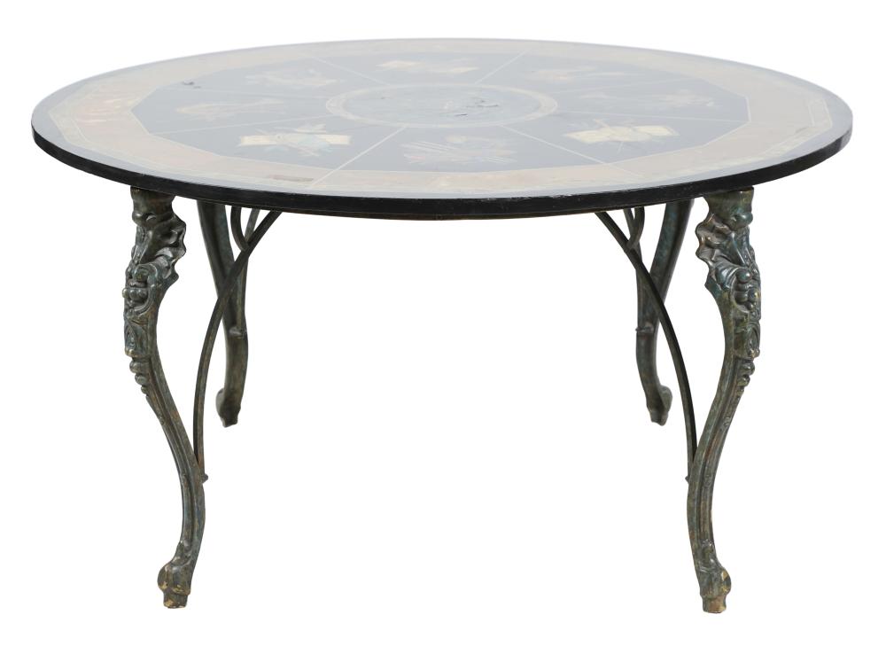 POLYCHROME DECORATED CENTER TABLEthe 332204