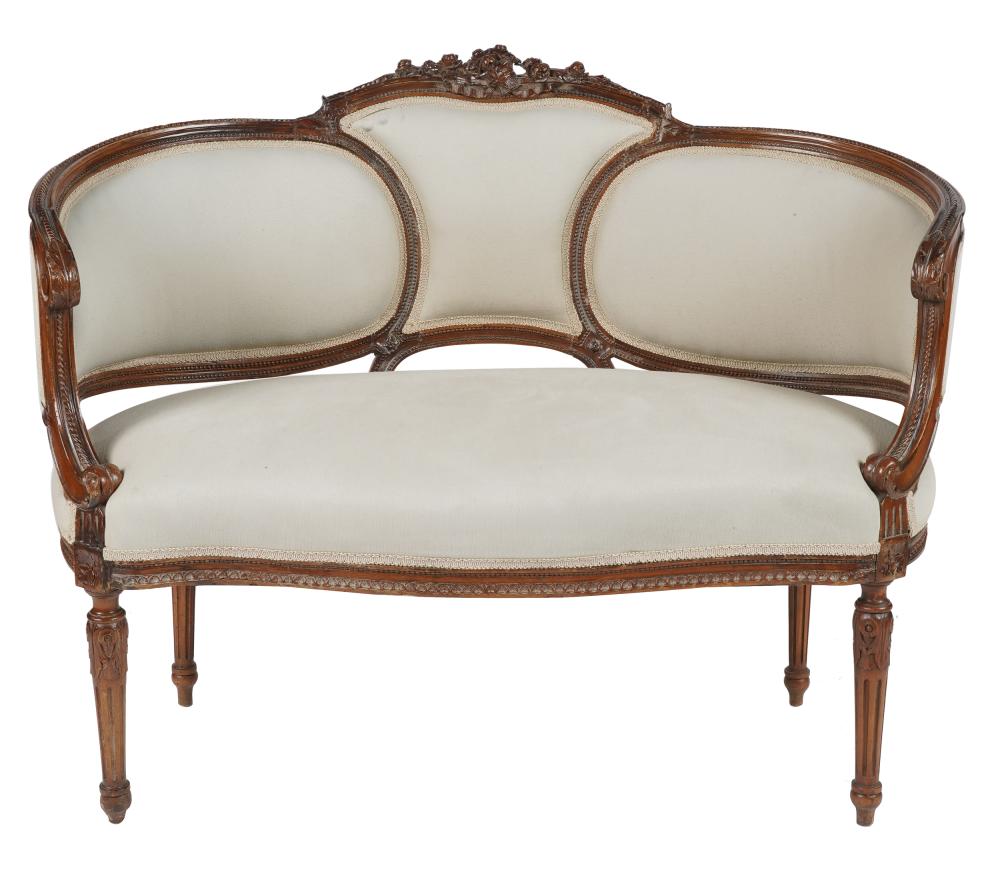 LOUIS XVI STYLE CARVED SETTEE19th 332208