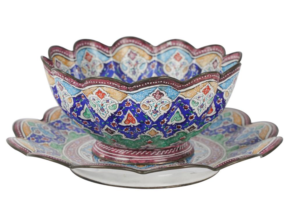 ENAMELED POTTERY BOWL UNDERPLATEfor 33225e