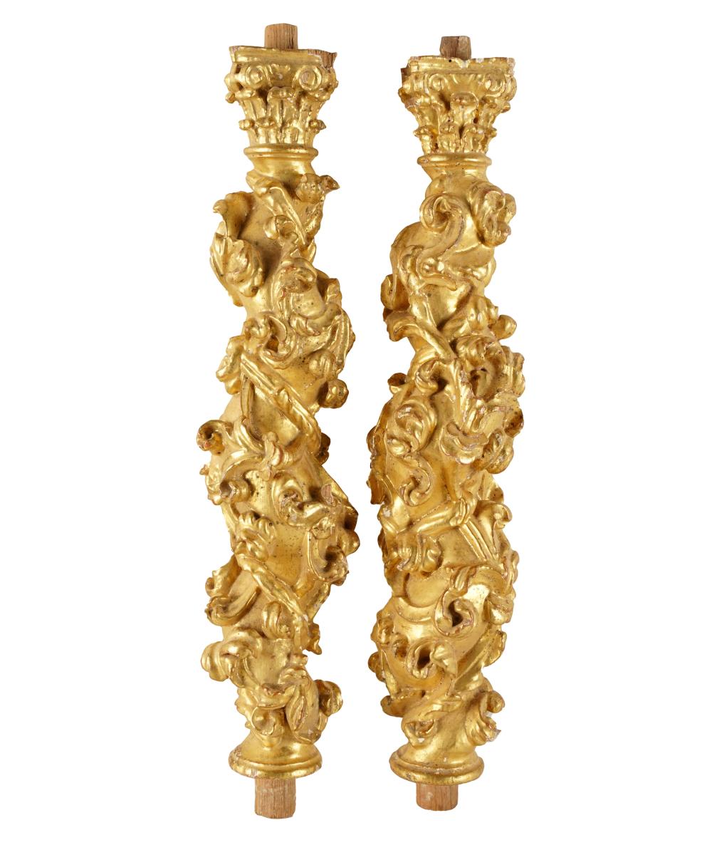 PAIR CARVED GILTWOOD ARCHITECTURAL 332277