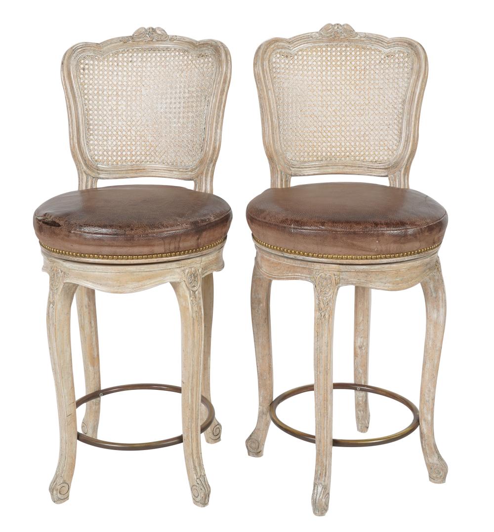 PAIR FRENCH PROVINCIAL STYLE PICKLED 33228d