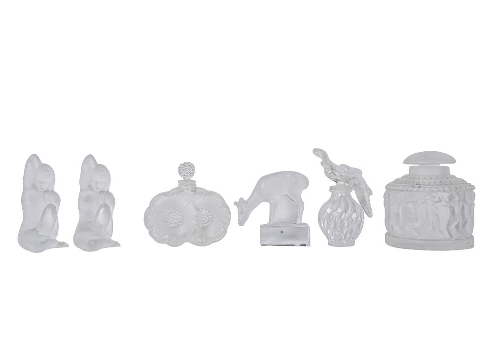 GROUP OF LALIQUE GLASS ITEMSeach