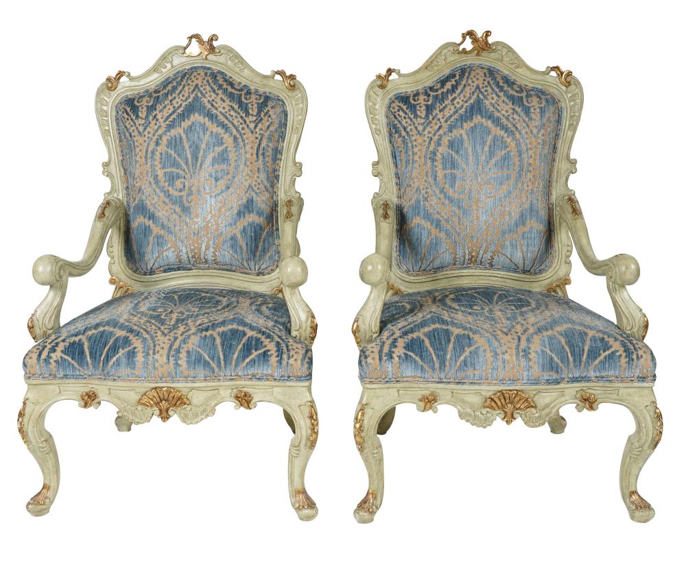 PAIR VENETIAN ROCOCO STYLE PAINTED 3322bf