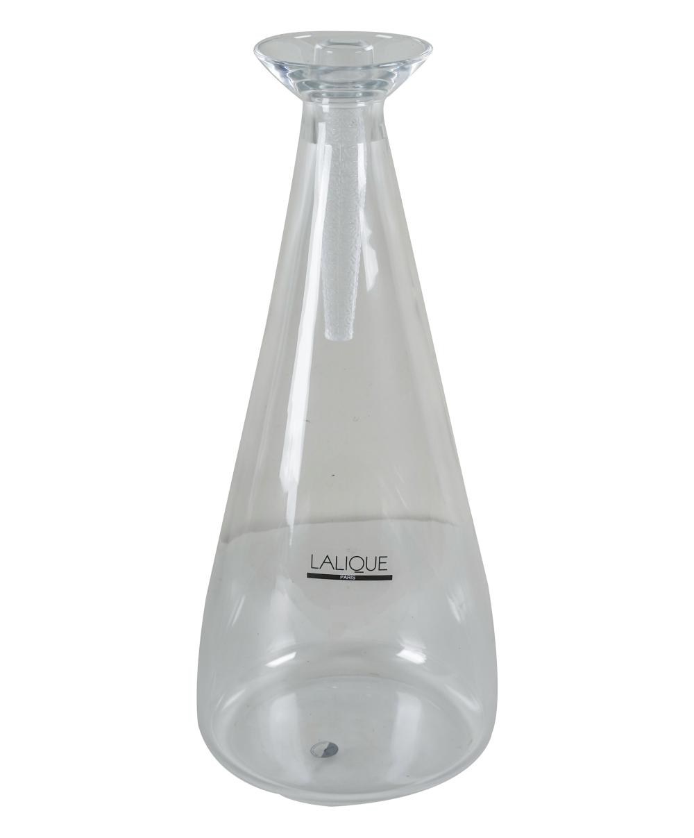 LALIQUE GLASS DECANTERsigned "Lalique
