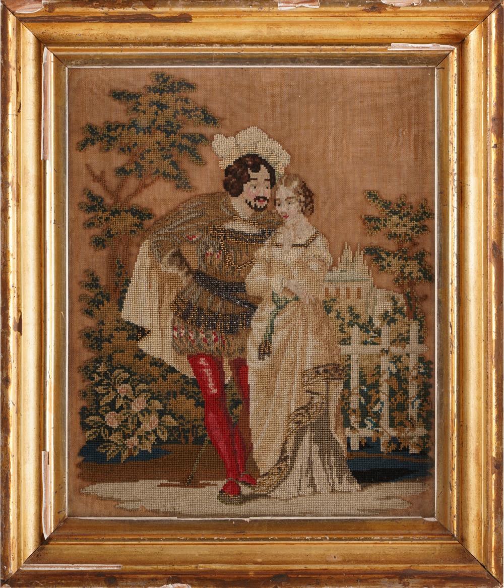 ANTIQUE EMBROIDERY PANELdepicting