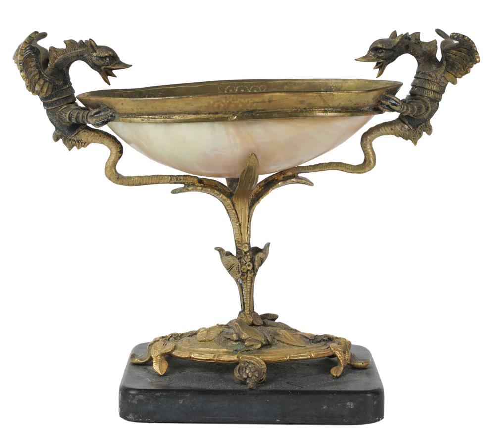 FRENCH BRONZE-MOUNTED MOTHER-OF-PEARL