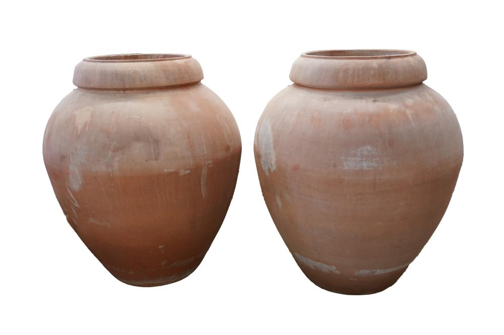 PAIR OF ITALIAN TERRACOTTA URNSstamped 332314