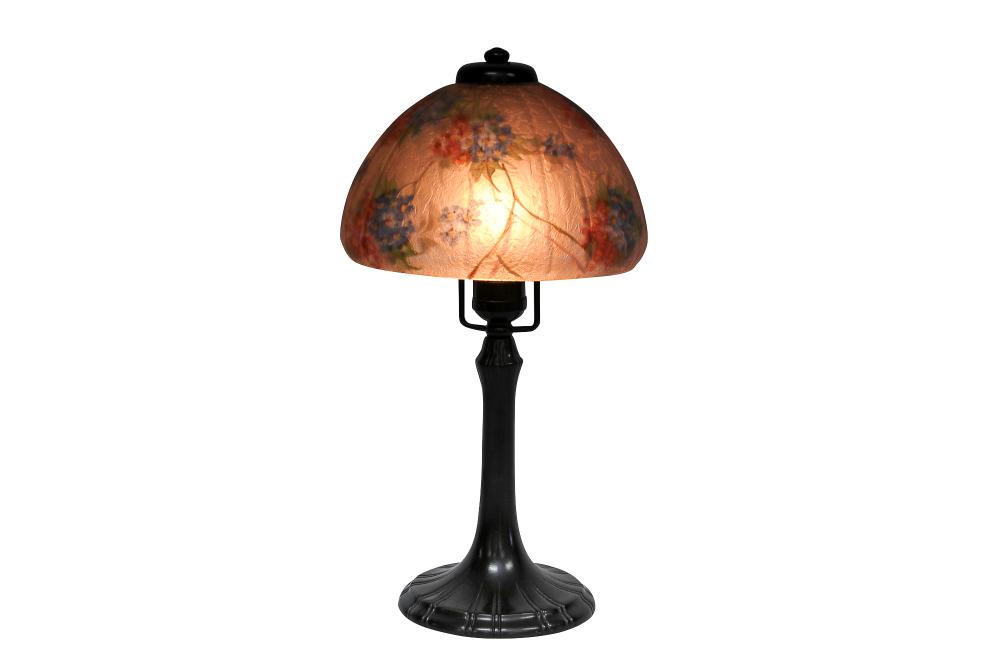 HANDEL PINK FLORAL BOUDOIR LAMPcirca 332337