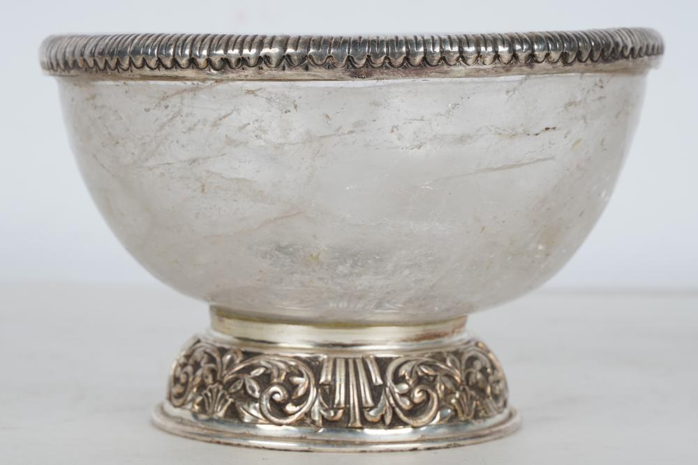 ROCK CRYSTAL BOWLwith Sterling