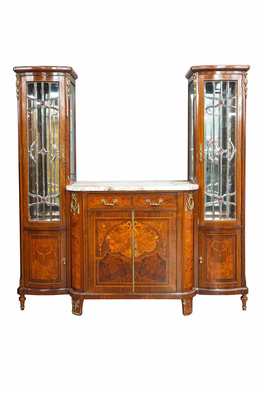 MARQUETRY SIDEBOARD CHINA CABINETthe