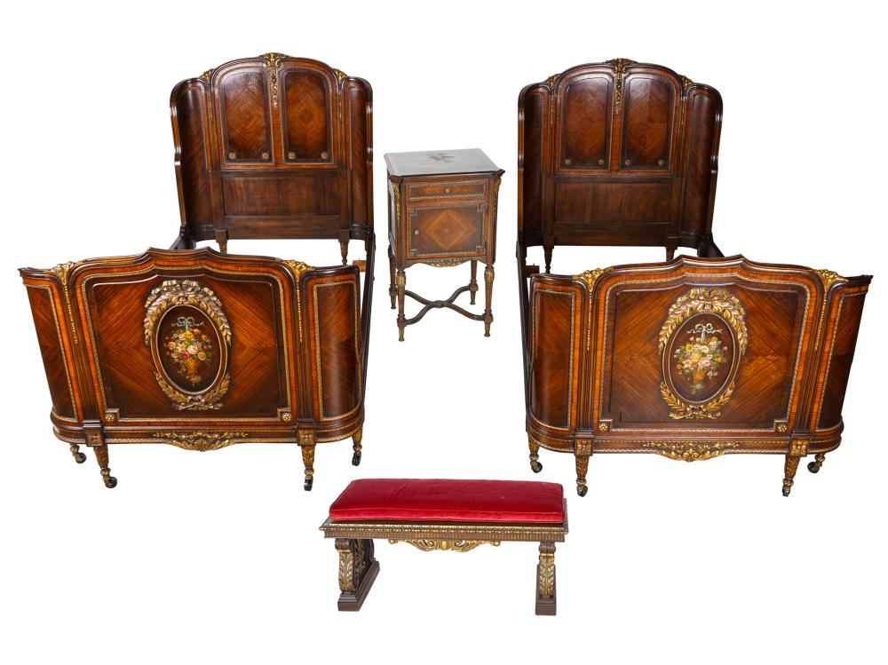 SUITE OF LOUIS XVI STYLE GILT &