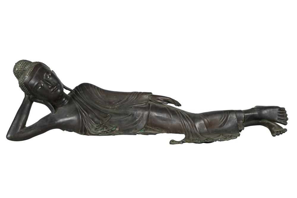 RECLINING THAI BRONZE FIGURECondition  33236e