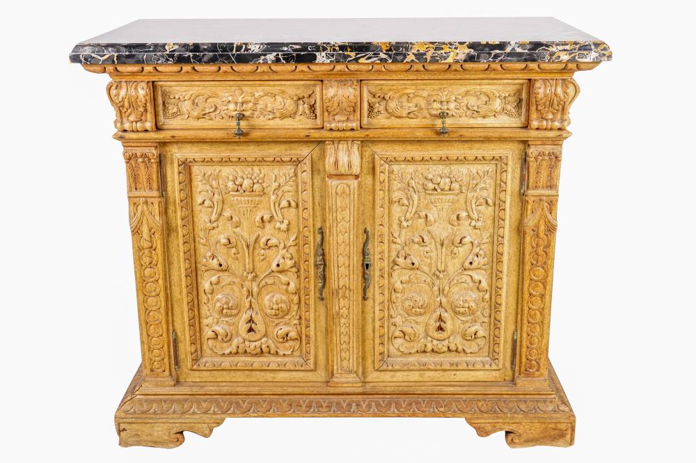 CARVED BLEACHED OAK CABINETsecond 332377