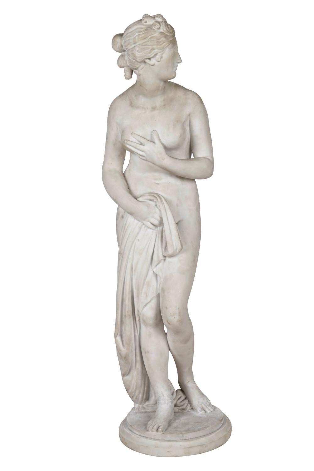 ITALIAN MARBLE FIGURE OF A GIRLProvenance: