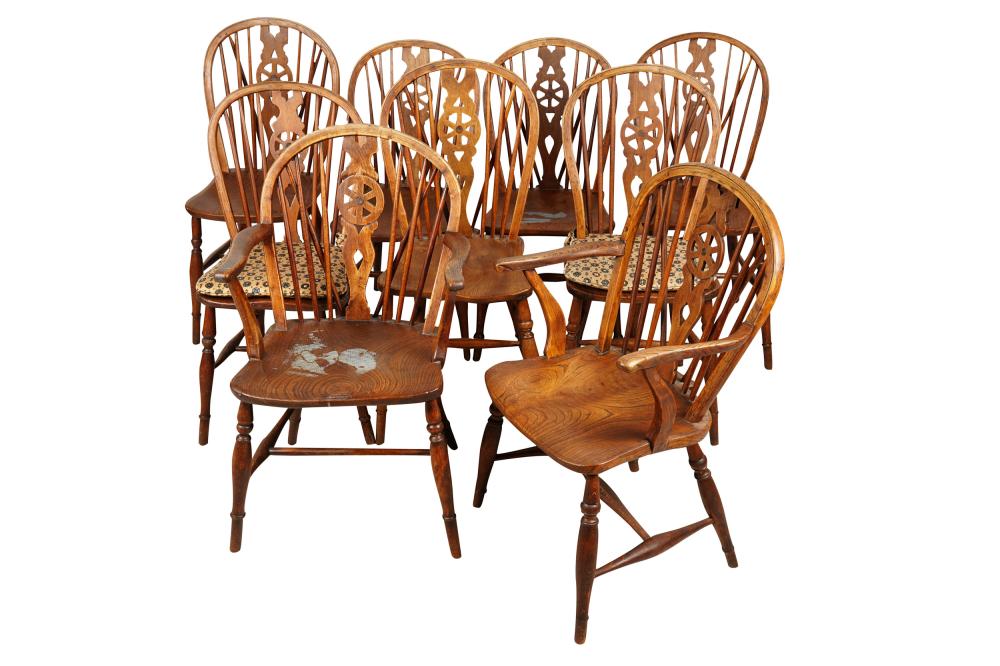 SET OF NINE WINDSOR CHAIRScomprising