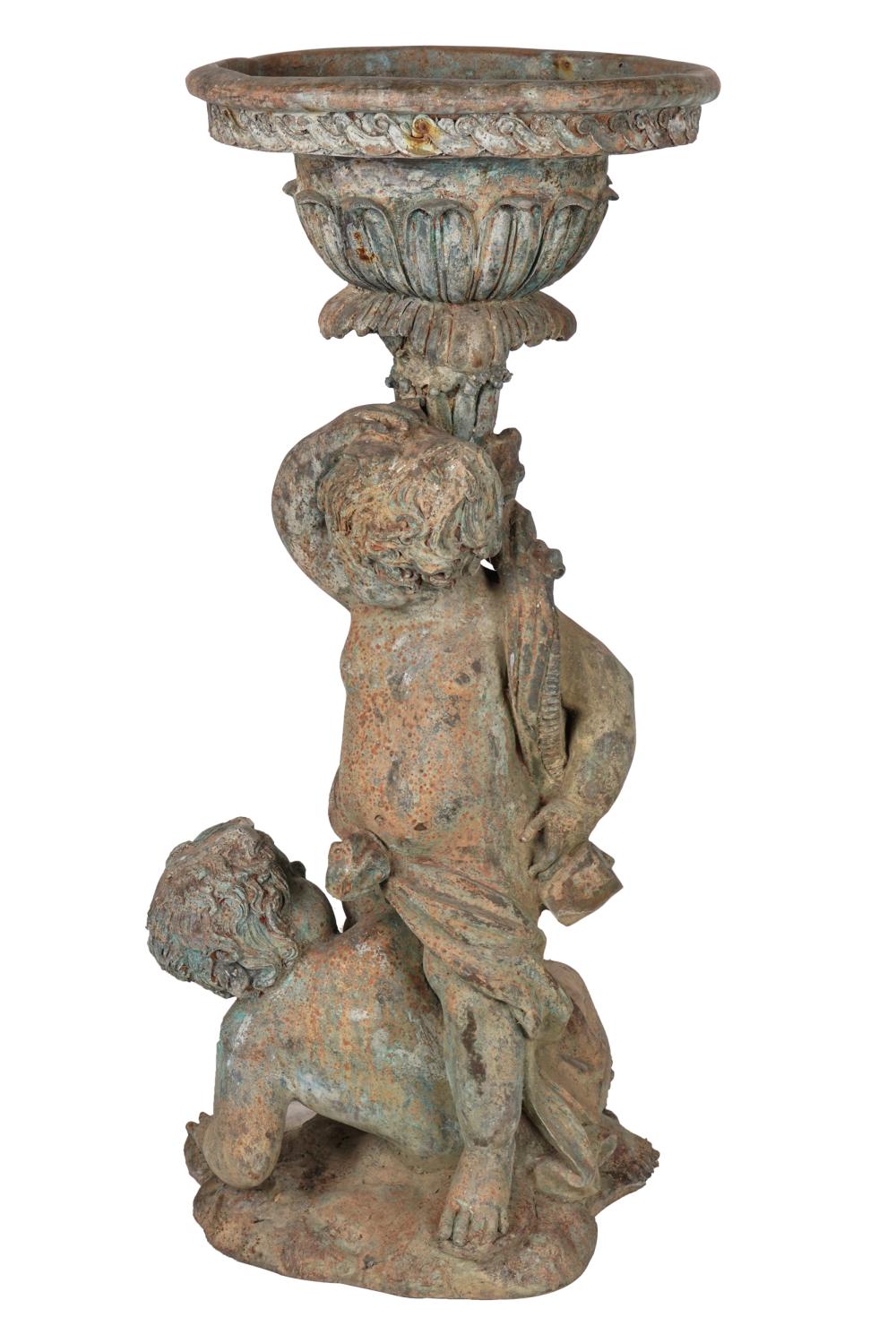 BRONZE FIGURAL FOUNTAINdepicting cherubs