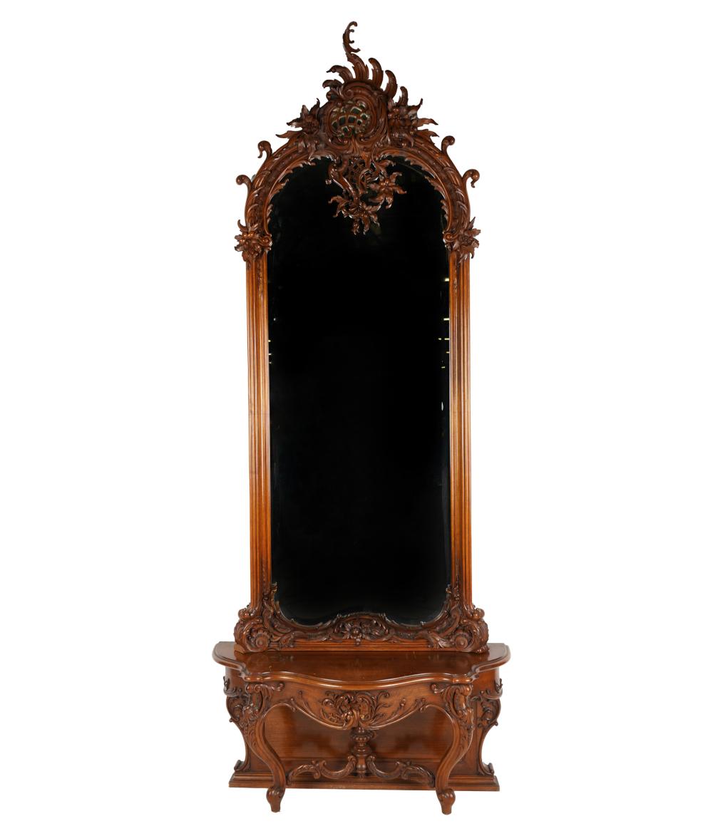 VICTORIAN WALNUT PIER MIRROR101 3323f0