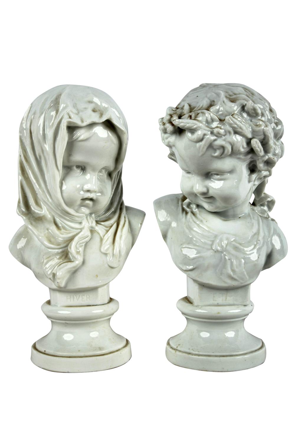 TWO VION & BAURY PORCELAIN BUSTSFrench,