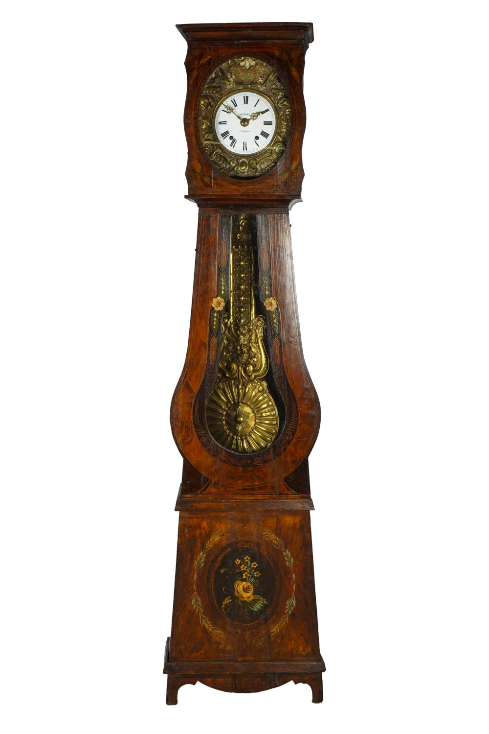 FRENCH MOBILIER GRANDFATHER S CLOCKsigned 33247b