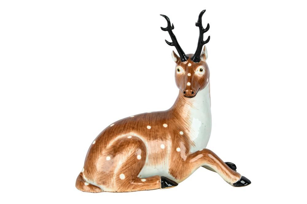 CHINESE PORCELAIN STAG FIGUREunmarked