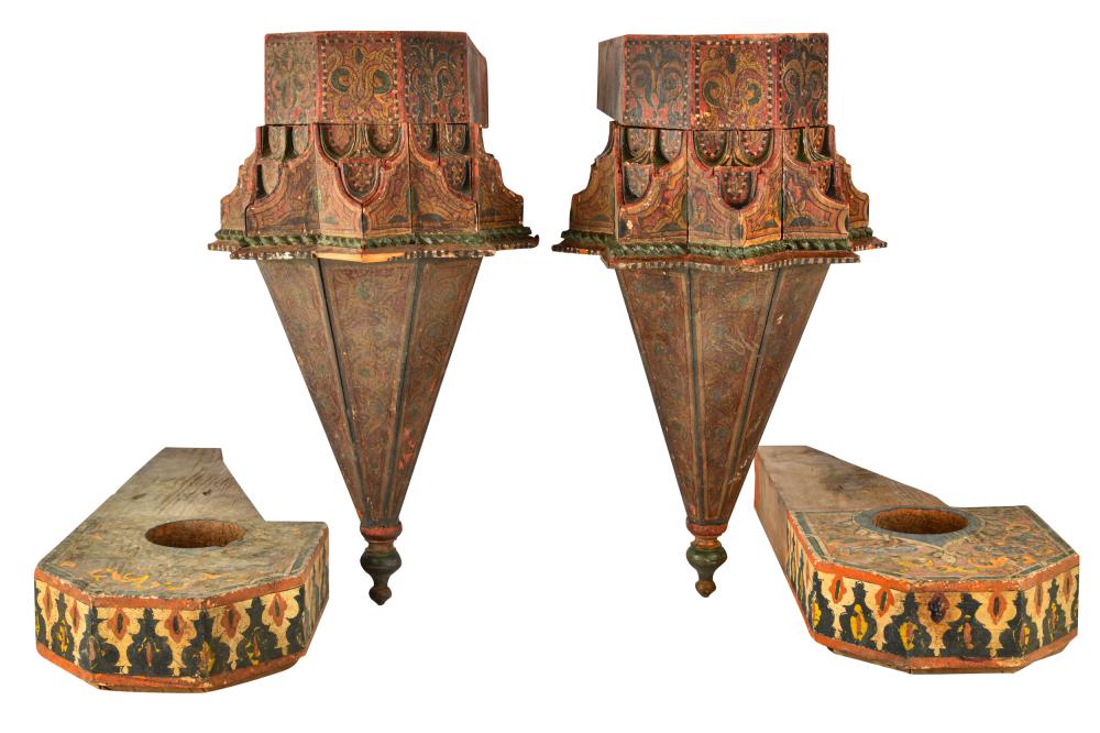 PAIR MOROCCAN ARCHITECTURAL ELEMENTSpainted 332494