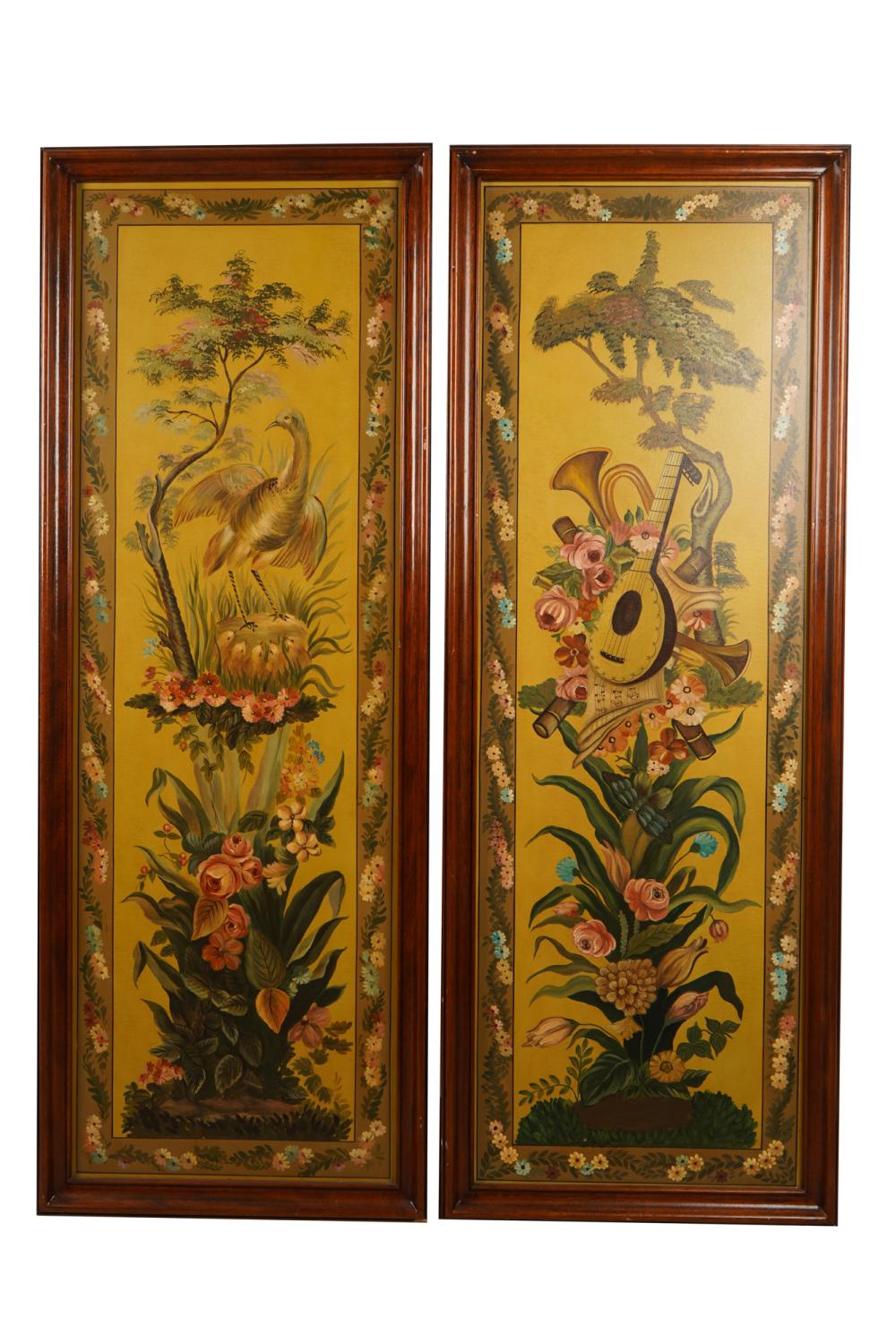 PAIR OF MAITLAND-SMITH NARROW PAINTED