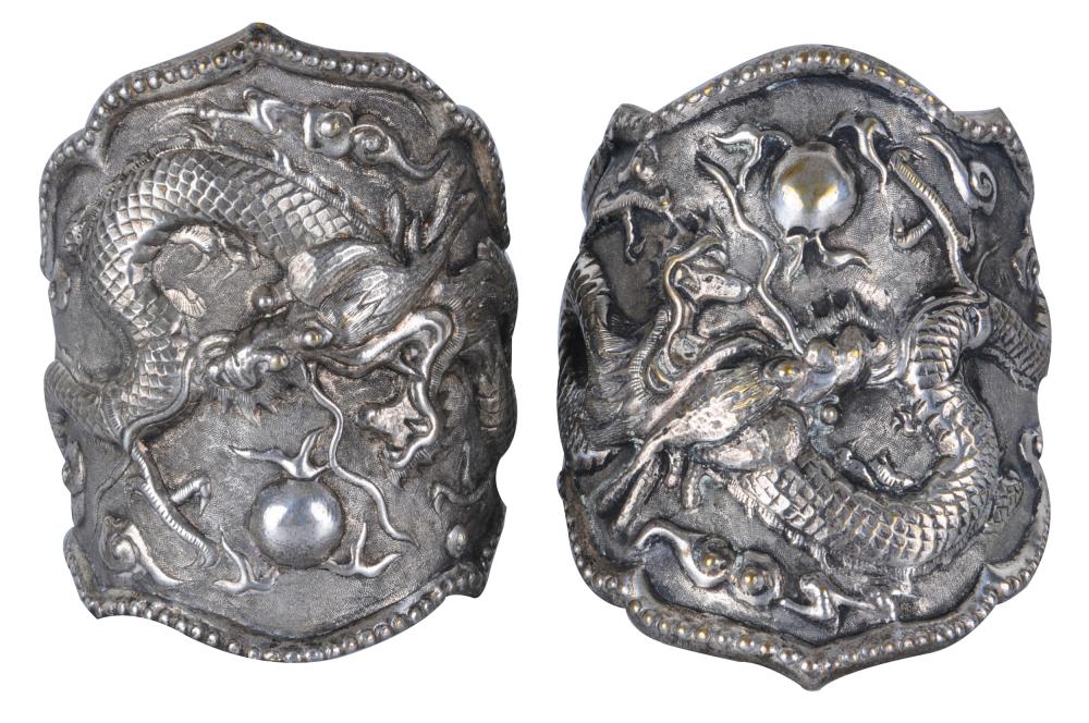 PAIR OF CHINESE DRAGON ARM CUFFSpossibly