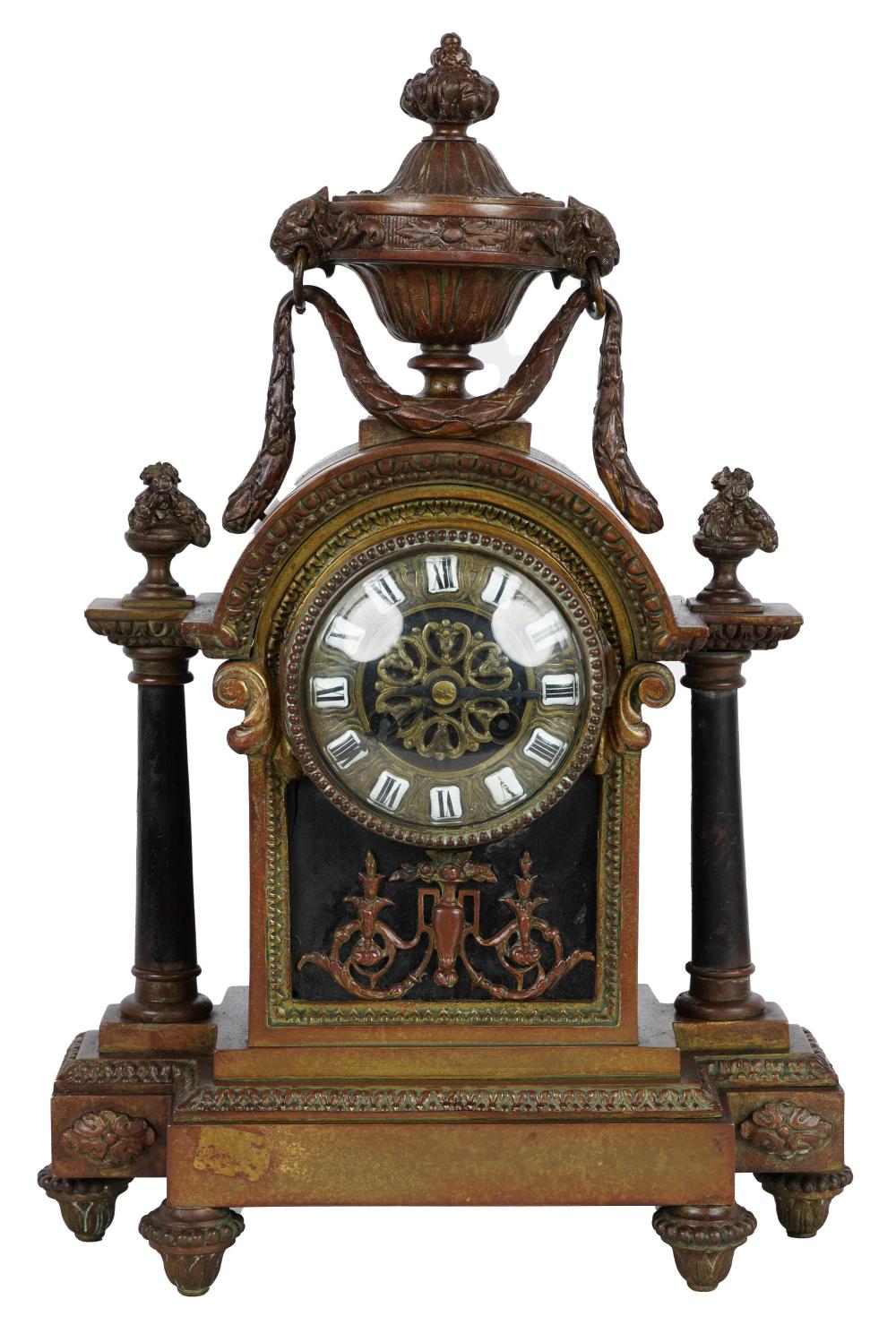 FRENCH BRONZE CLOCKwith roman numeral 3324ef