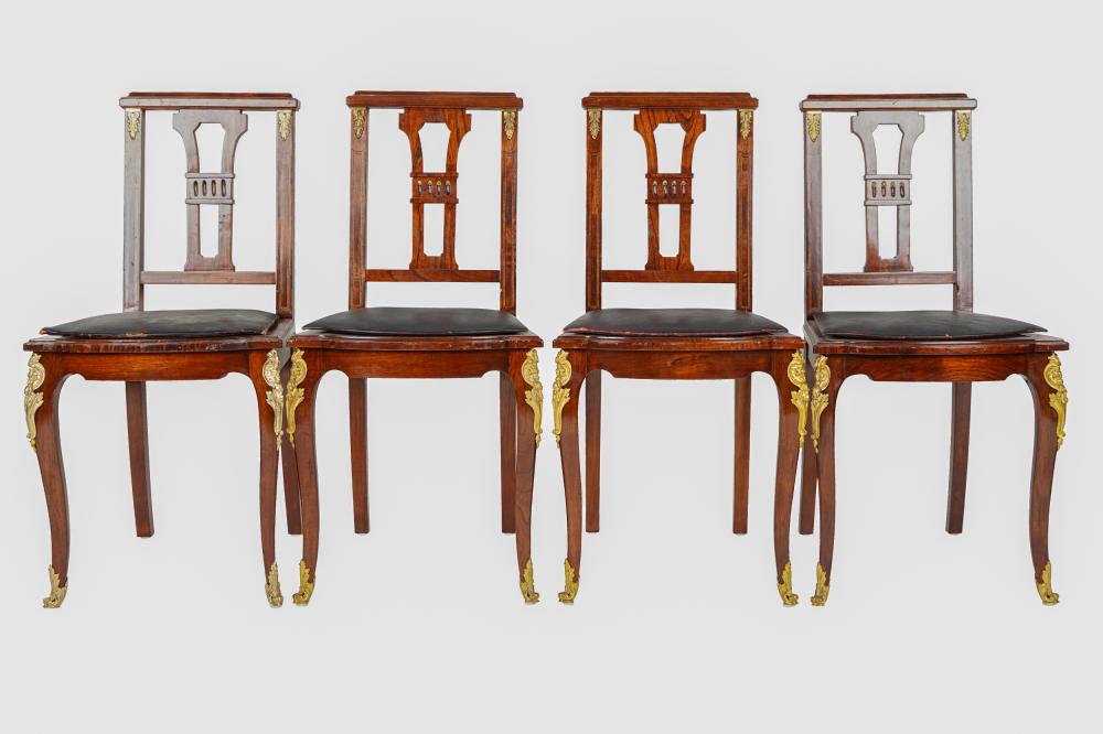 FOUR ORMOLU MOUNTED MAHOGANY  33254d