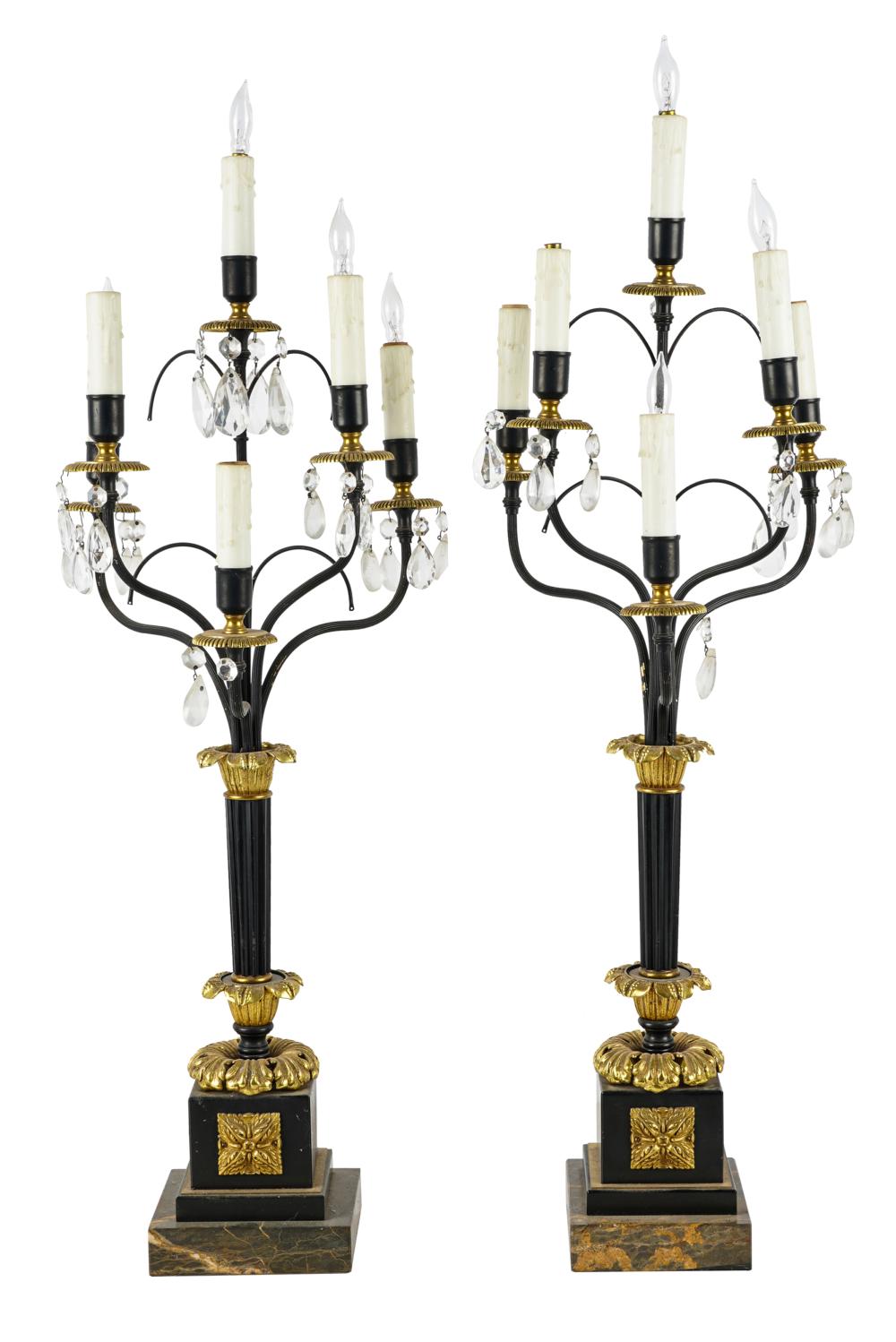 PAIR OF EMPIRE STYLE CANDELABRA 33256c