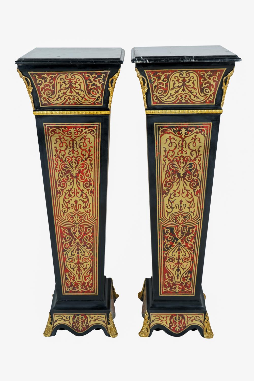 PAIR OF BOULLE STYLE PEDESTALSmodern  332570