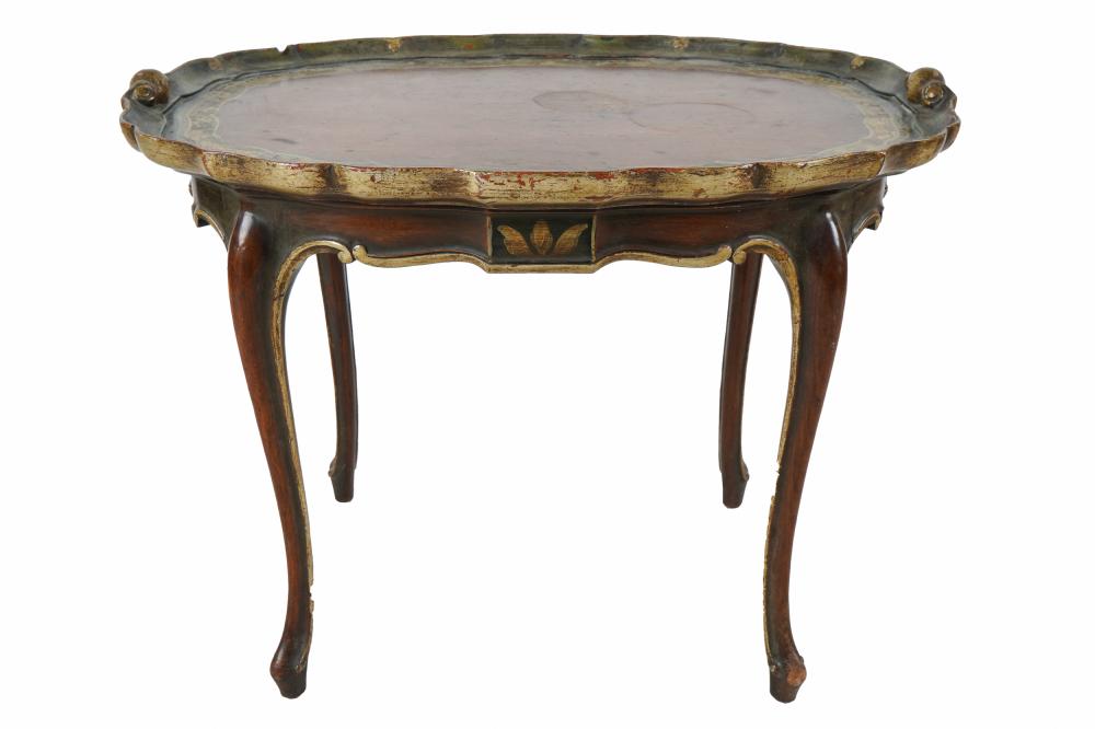 ROCOCO STYLE GILT & PAINTED WOOD