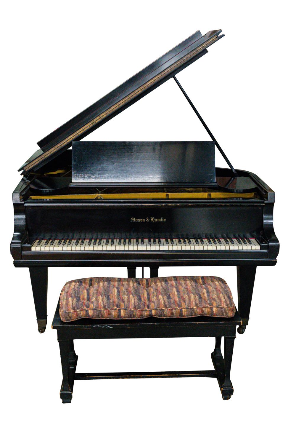 MASON HAMLIN EBONIZED GRAND PIANOserial 332586