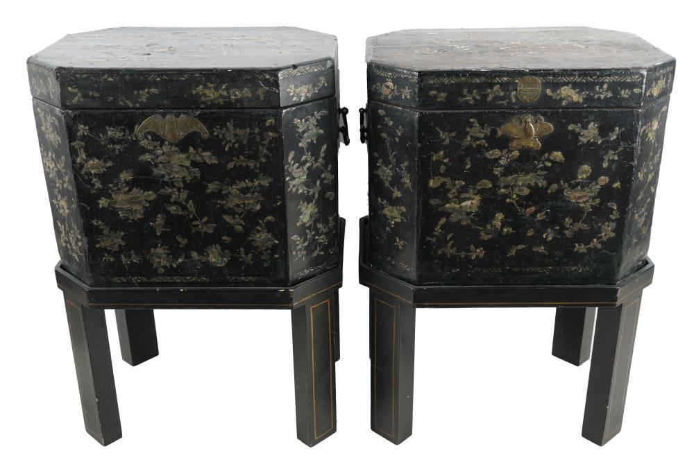 PAIR OF JAPANESE LACQUERED TEA