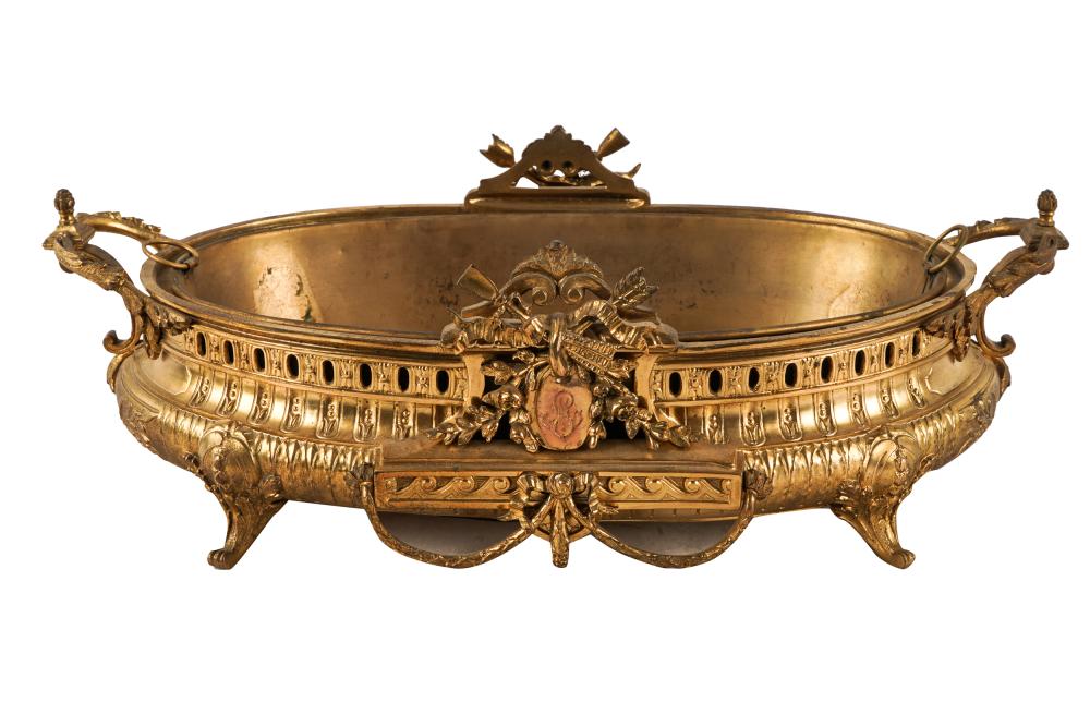 FRENCH GILT BRONZE JARDINIERE20th 332641