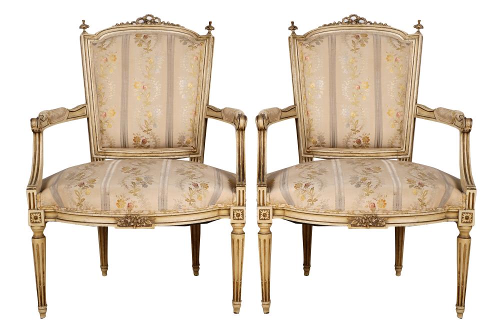 PAIR ITALIAN NEOCLASSIC STYLE PAINTED 33265c