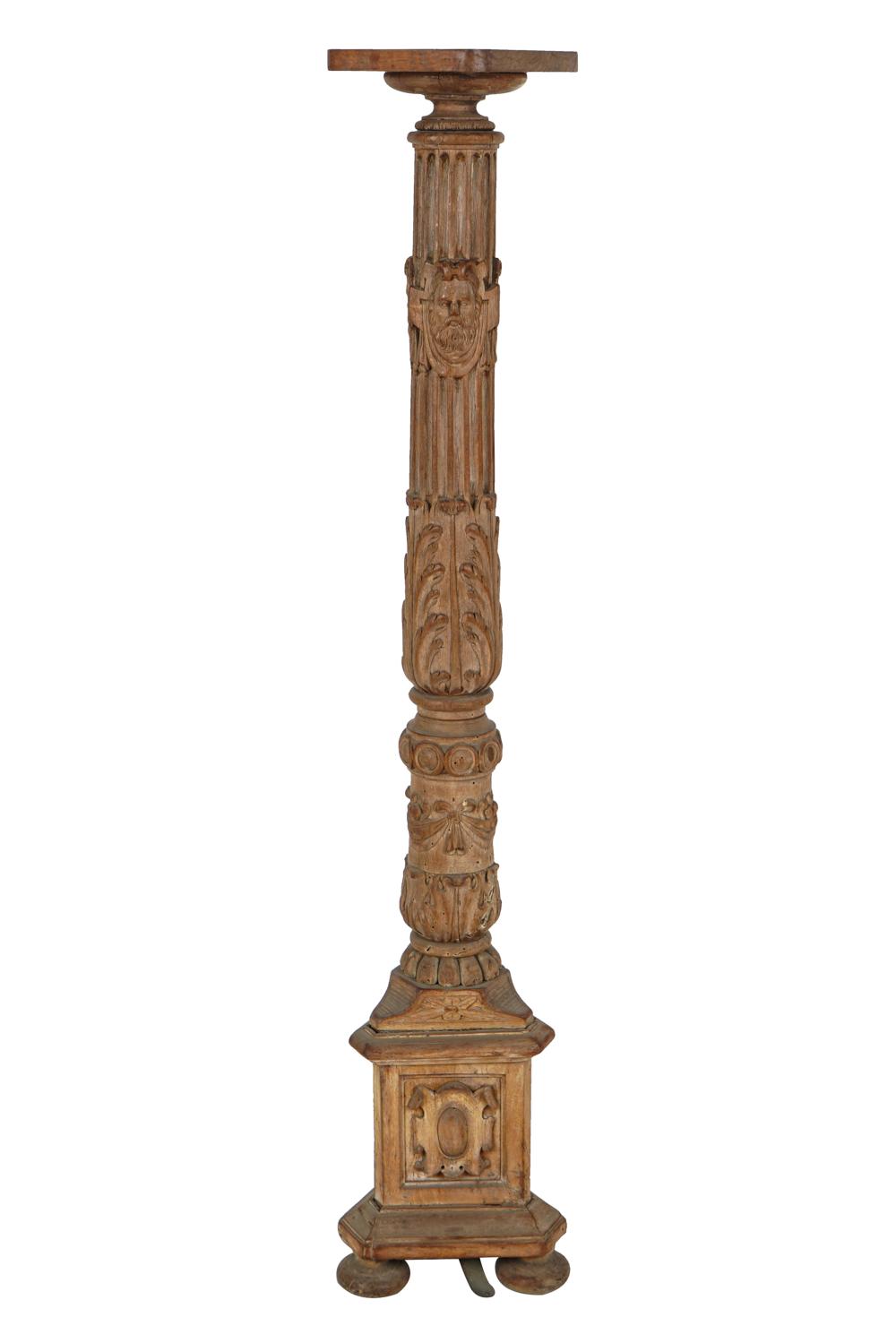 CONTINENTAL CARVED FRUITWOOD PEDESTALProvenance  33267c