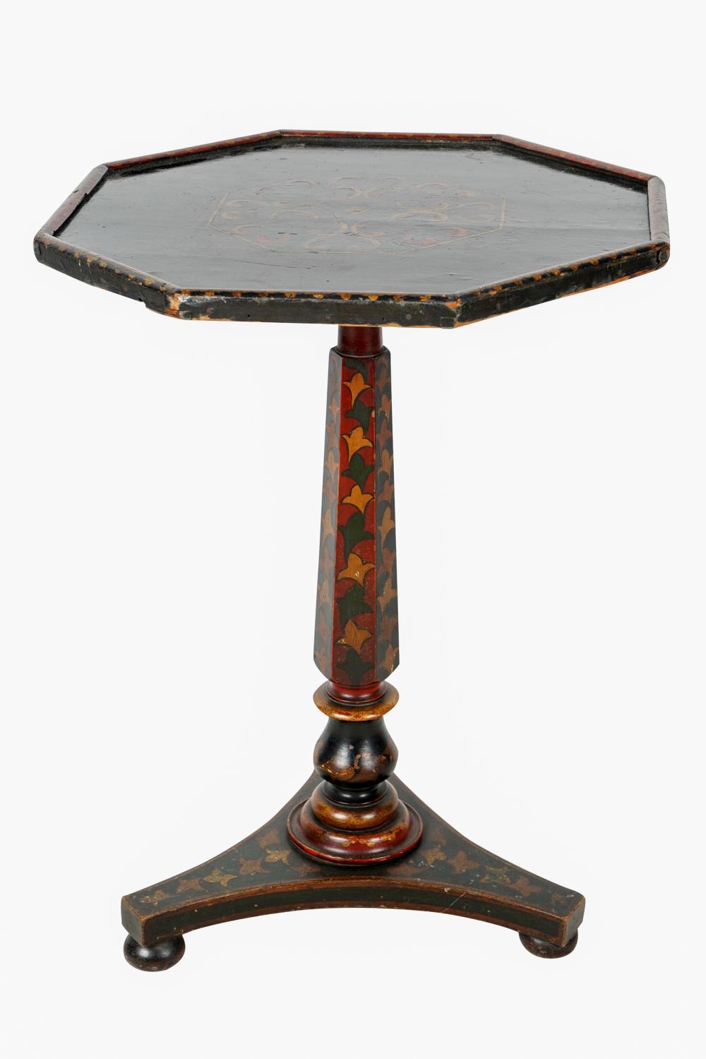 CONTINENTAL PAINTED OCTAGONAL TABLECondition  33267e