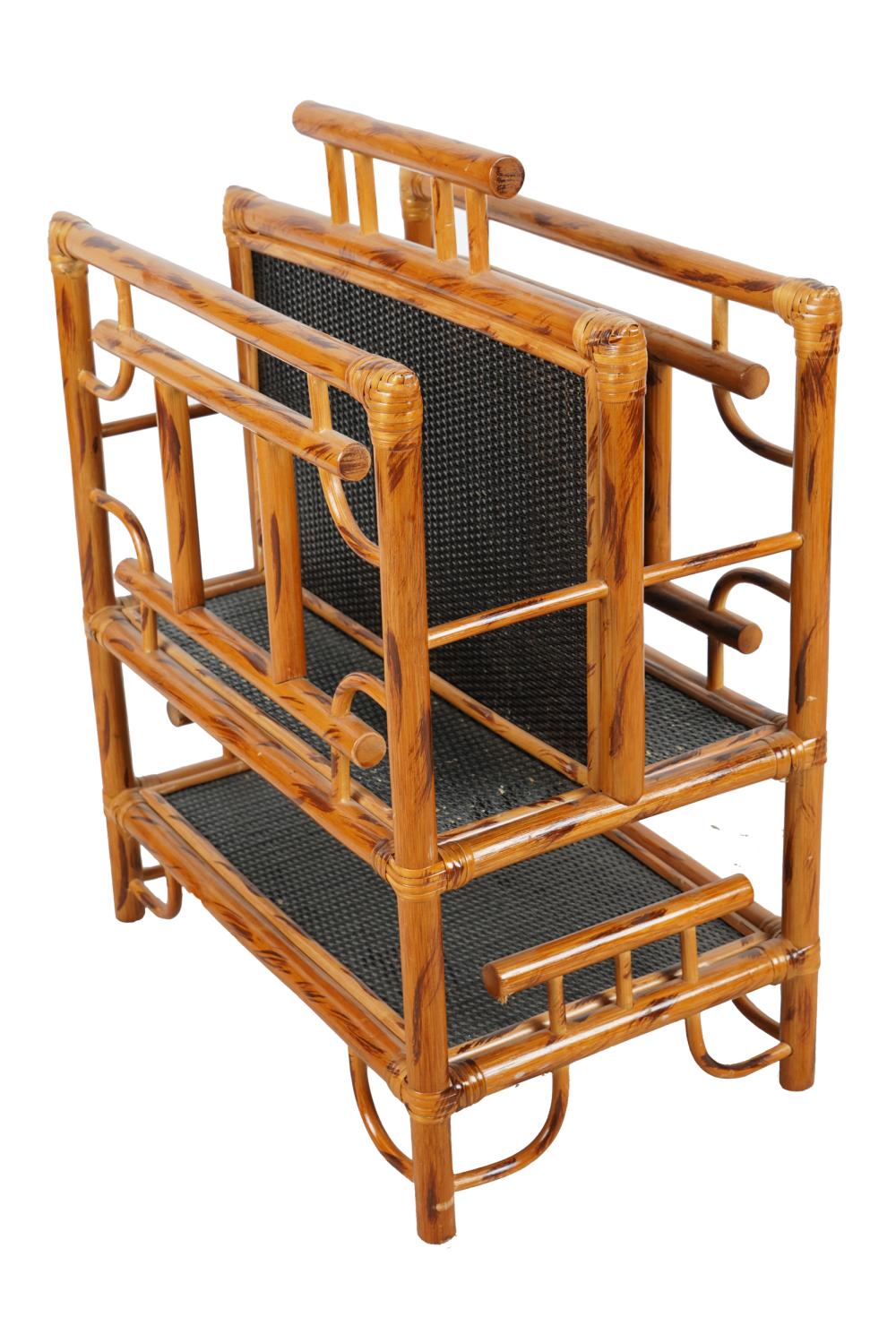 GRAIN-PAINTED BAMBOO RATTAN MAGAZINE