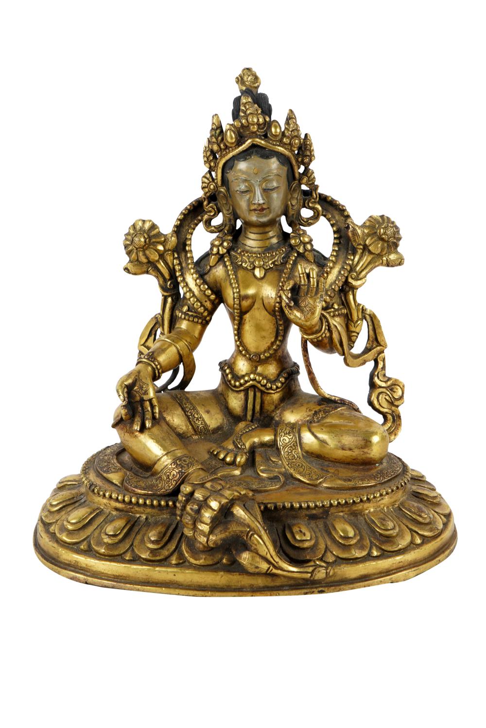 CHINESE GILDED BRONZE SEATED DIETYCondition  332721