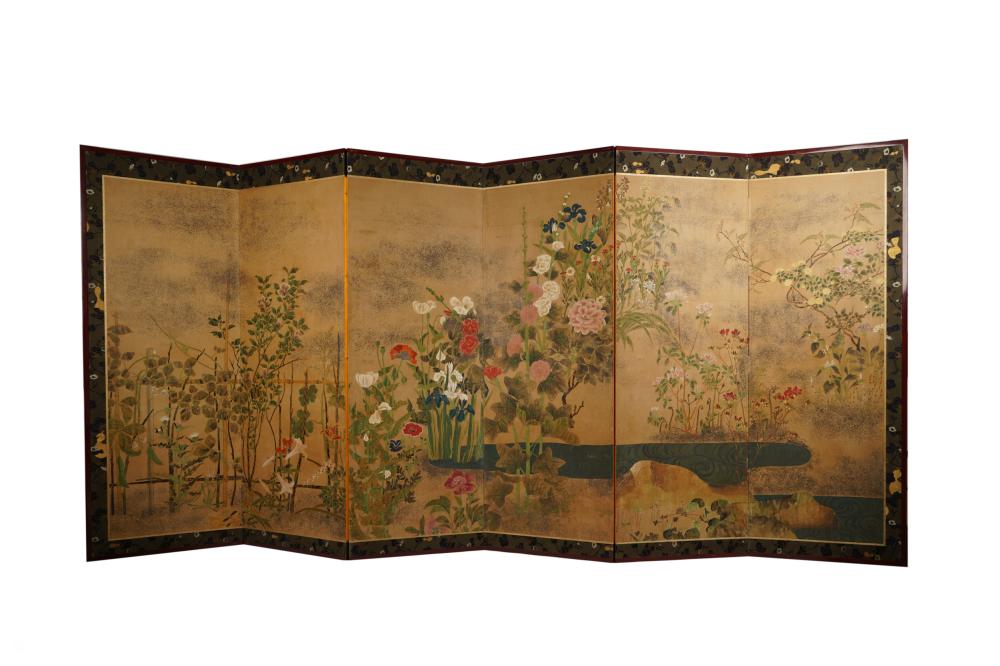 JAPANESE SIX PANEL SCREENCondition: