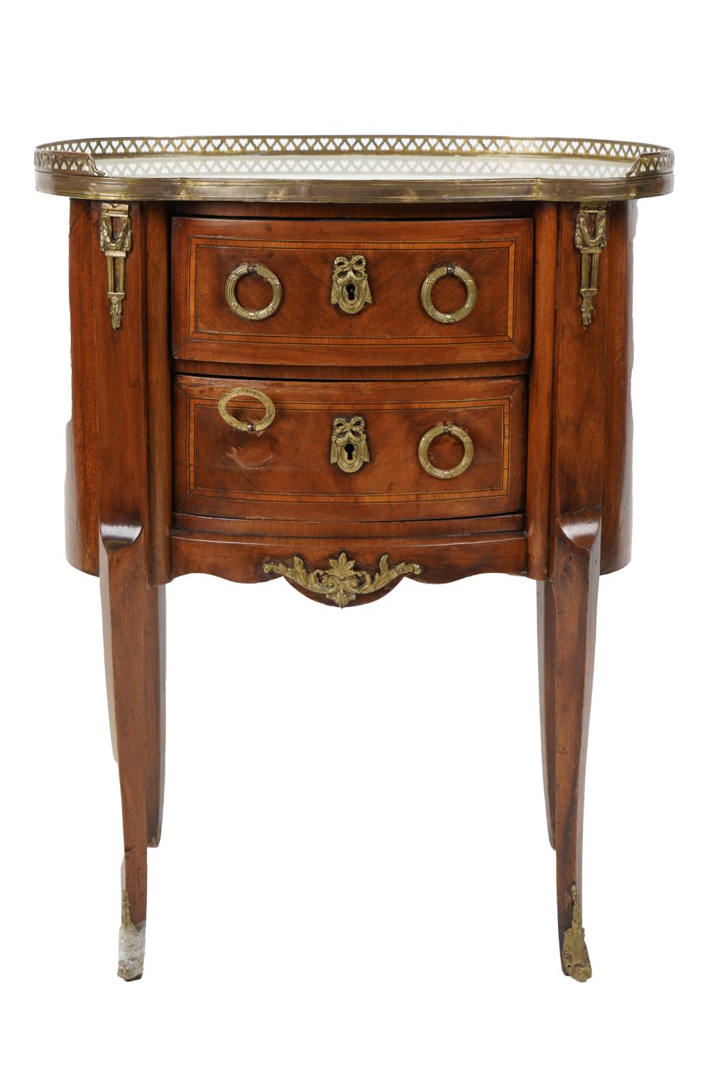 MARBLE-TOP PETITE COMMODEwith gilt