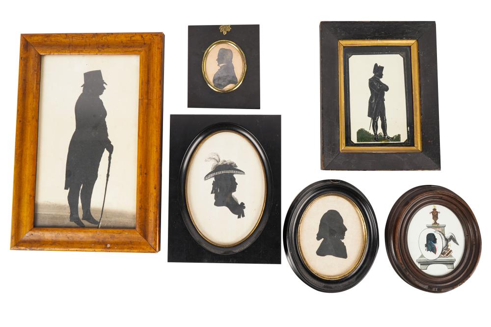 SIX SILHOUETTE PORTRAIT MINIATURESeach 33278c