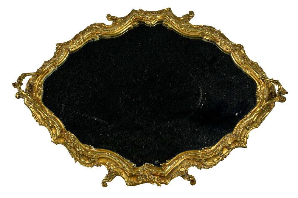 FRENCH GILT BRONZE MIRRORED PLATEAU26 3327bf